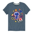 thumbnail image 1 of Peanuts - Space Snoopy Flair - Youth Short Sleeve Tee, 1 of 6