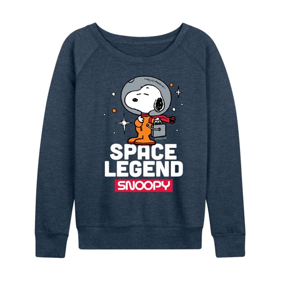 Peanuts - Space Snoopy -Women's Lightweight French Terry Long Sleeve Shirt