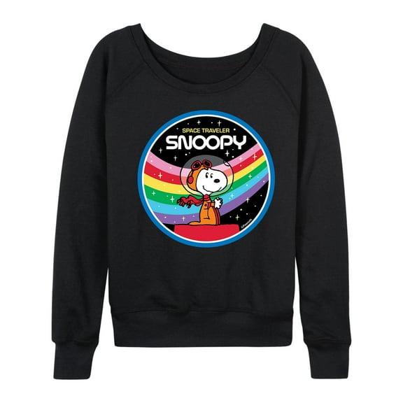 Peanuts - Space Snoopy -Women's Lightweight French Terry Long Sleeve Shirt