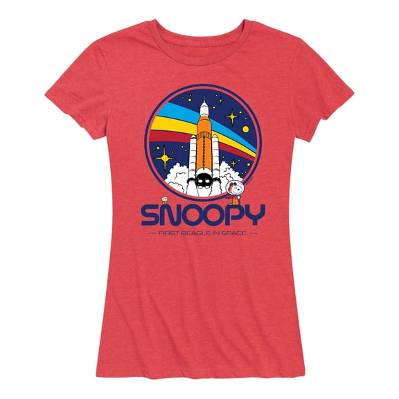 Peanuts - Space Snoopy - Women's Short Sleeve Graphic T-Shirt
