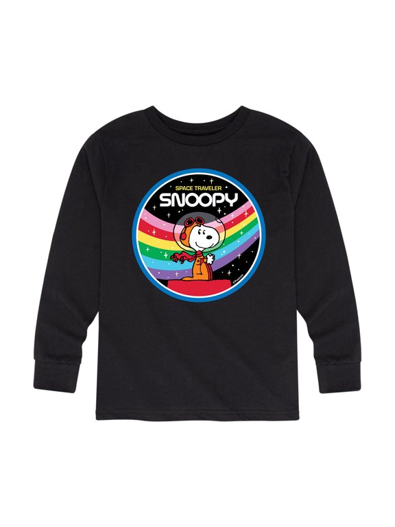 - Space Traveler Snoopy Boys' Long Sleeve Graphic T-Shirt
