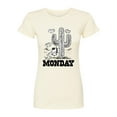 thumbnail image 1 of Peanuts - Spike Cactus Monday - Juniors Fitted Graphic T-Shirt, 1 of 6