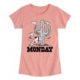 thumbnail image 1 of Peanuts - Spike Cactus Monday - Toddler & Youth Girls Short Sleeve Graphic T-Shirt, 1 of 7