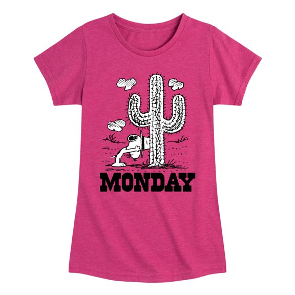 Peanuts - Spike Cactus Monday - Toddler & Youth Girls Short Sleeve Graphic T-Shirt