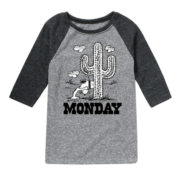 Peanuts - Spike Cactus Monday - Toddler & Youth Raglan Graphic T-Shirt