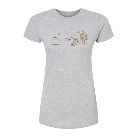 Peanuts - Spike Horizontal Desert - Juniors Fitted Graphic T-Shirt