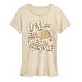 thumbnail image 1 of Peanuts - Spike Life Pies in the Face Women's Short Sleeve Graphic T-Shirt, 1 of 6