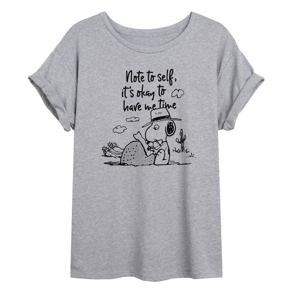 Peanuts - Spike Note - Juniors Oversized Graphic T-Shirt