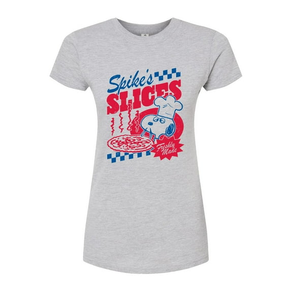 Peanuts - Spikes Slices - Juniors Fitted Graphic T-Shirt