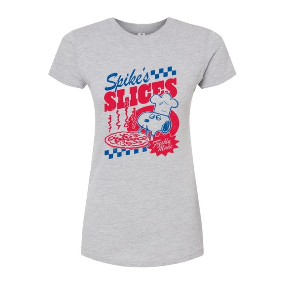 Peanuts - Spikes Slices - Juniors Fitted Graphic T-Shirt