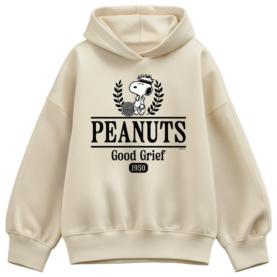Peanuts - Sports Collegiate - Women's Oversized Fleece Hoodie Sweatshirt