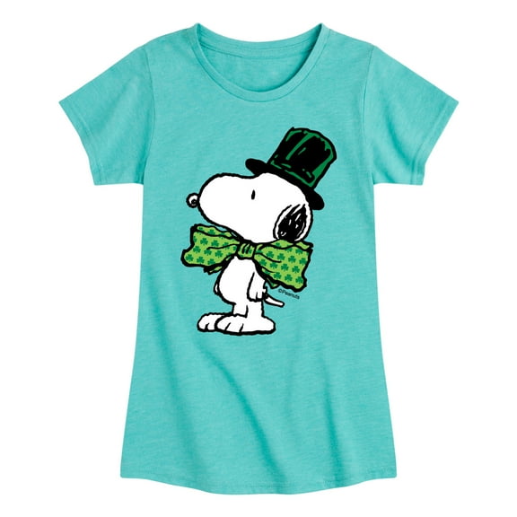 Peanuts - St Paddy's Bowtie - Toddler and Youth Girls Short Sleeve Graphic T-Shirt