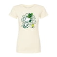 thumbnail image 1 of Peanuts - St. Paddy's Snoopy & Woodstock - Juniors Fitted Graphic T-Shirt, 1 of 5