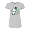 thumbnail image 1 of Peanuts - St. Paddy's Snoopy & Woodstock - Juniors Fitted Graphic T-Shirt, 1 of 5