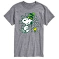 thumbnail image 1 of Peanuts - St. Paddy's Snoopy & Woodstock - Men's Short Sleeve Graphic T-Shirt, 1 of 5