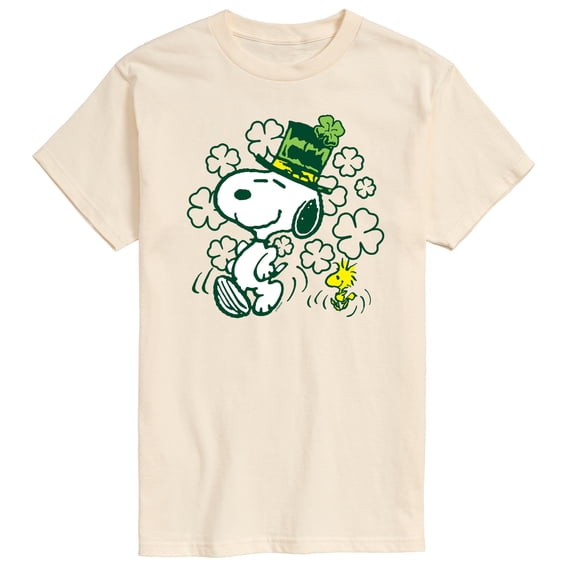 Peanuts - St. Paddy's Snoopy & Woodstock - Men's Short Sleeve Graphic T-Shirt