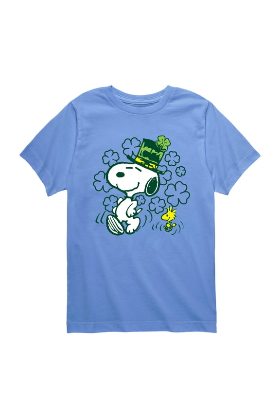 - St. Paddy's Snoopy and Woodstock - Youth Boys Short Sleeve Graphic T-Shirt