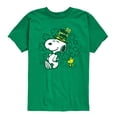 thumbnail image 1 of Peanuts - St. Paddy's Snoopy and Woodstock - Youth Boys Short Sleeve Graphic T-Shirt, 1 of 5