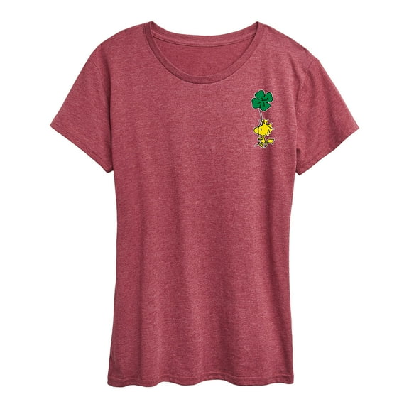 Peanuts - St. Patrick's Day- Woodstock Clover - Women's Short Sleeve Graphic T-Shirt