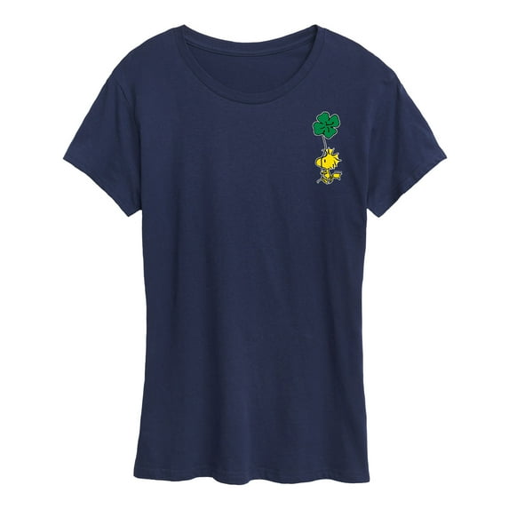 Peanuts - St. Patrick's Day- Woodstock Clover - Women's Short Sleeve Graphic T-Shirt