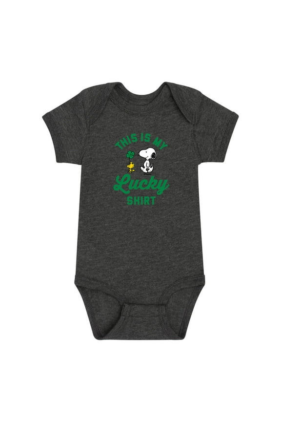 - St. Patrick's Day with Snoopy - Infant Baby One Piece Onesie