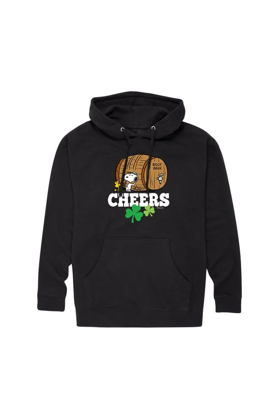 - St. Patrick's Day with Snoopy - Men's Pullover Hooded Fleece Sweatshirt