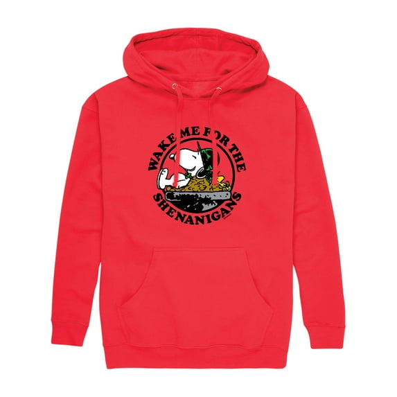 Peanuts - St. Patrick's Day with Snoopy - Men's Pullover Hooded Fleece Sweatshirt