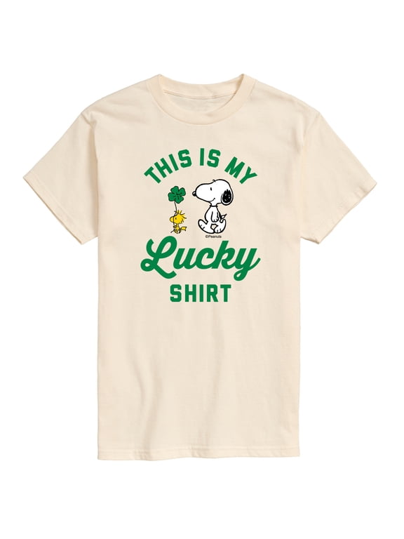 - St. Patrick's Day with Snoopy Men's Short Sleeve Graphic T-Shirt