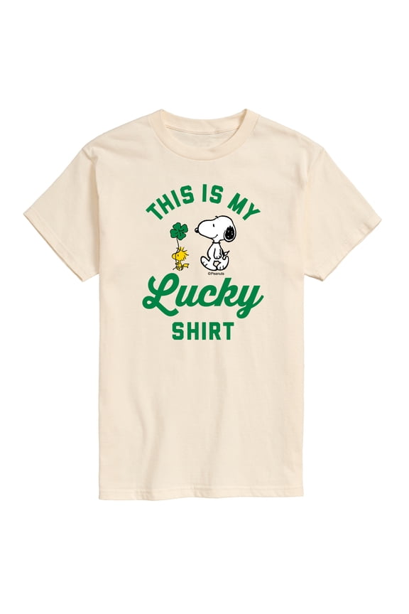 - St. Patrick's Day with Snoopy - Men's Short Sleeve Graphic T-Shirt