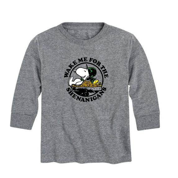 Peanuts - St. Patrick's Day with Snoopy - Toddler And Youth Long Sleeve Graphic T-Shirt