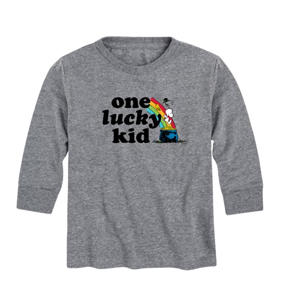 Peanuts - St. Patrick's Day with Snoopy - Toddler And Youth Long Sleeve Graphic T-Shirt