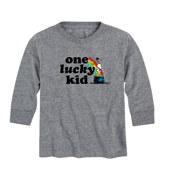 Peanuts - St. Patrick's Day with Snoopy - Toddler And Youth Long Sleeve Graphic T-Shirt