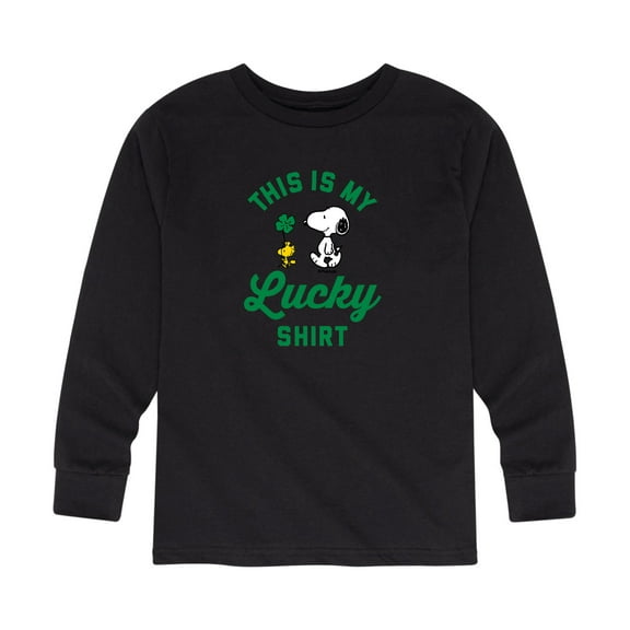 Peanuts - St. Patrick's Day with Snoopy - Toddler And Youth Long Sleeve Graphic T-Shirt