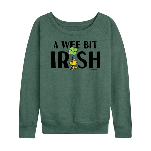 Peanuts - St. Patrick's Day with Snoopy - Women's Lightweight French Terry Long Sleeve Shirt