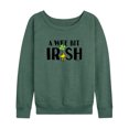 thumbnail image 1 of Peanuts - St. Patrick's Day with Snoopy - Women's Lightweight French Terry Long Sleeve Shirt, 1 of 5