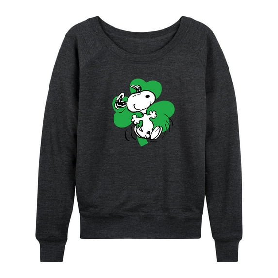 Peanuts - St. Patrick's Day with Snoopy - Women's Lightweight French Terry Long Sleeve Shirt