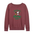 thumbnail image 1 of Peanuts - St. Patrick's Day with Snoopy - Women's Lightweight French Terry Long Sleeve Shirt, 1 of 5