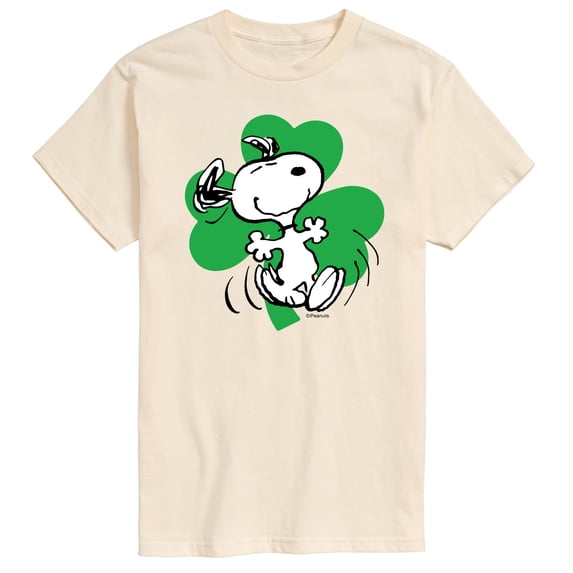 Peanuts - St. Patrick's Snoopy Clover - Men's Short Sleeve Graphic T-Shirt