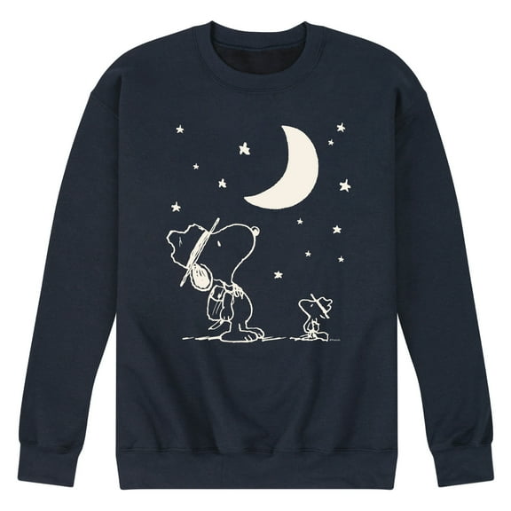 Peanuts - Star Gazing - Men's Crew Neck Fleece Pullover
