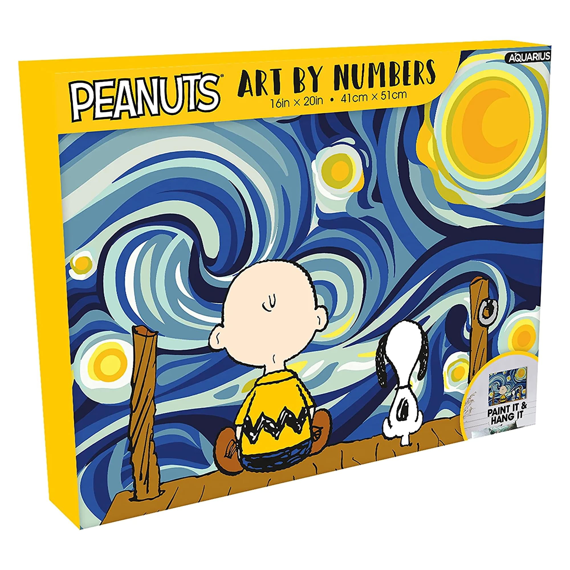 Peanuts Starry Night Art by Numbers - Snoopy Decor for Adults