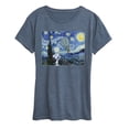 thumbnail image 1 of Peanuts - Starry Night - Women's Short Sleeve Graphic T-Shirt, 1 of 5