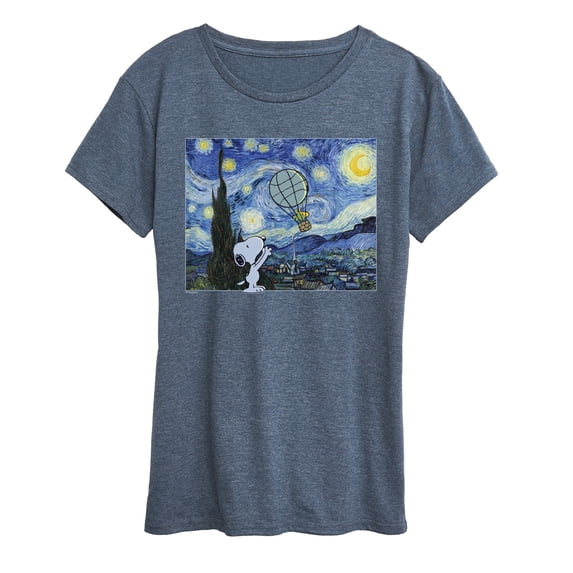 Peanuts - Starry Night - Women's Short Sleeve Graphic T-Shirt