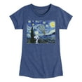 thumbnail image 1 of Peanuts - Starry Night - Youthgirls Short Sleeve T-Shirt, 1 of 5