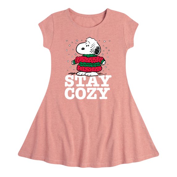 Peanuts - Stay Cozy - Toddler & Youth Girls Fit & Flare Dress