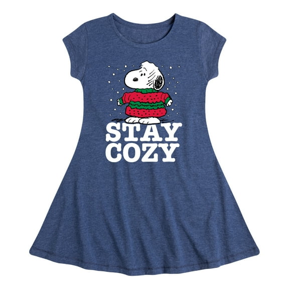 Peanuts - Stay Cozy - Toddler & Youth Girls Fit & Flare Dress