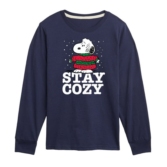 Peanuts - Stay Cozy - Toddler & Youth Long Sleeve Graphic T-Shirt