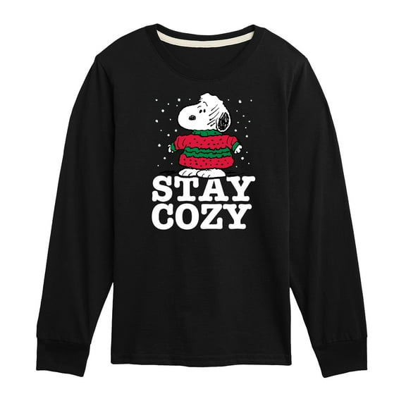 Peanuts - Stay Cozy - Toddler & Youth Long Sleeve Graphic T-Shirt
