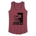 thumbnail image 1 of Peanuts - Stoked - Women's Racerback Tank Top, 1 of 6
