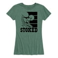 thumbnail image 1 of Peanuts - Stoked - Women's Short Sleeve Graphic T-Shirt, 1 of 6