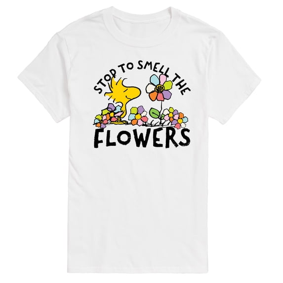 Peanuts - Stop and Smell the Flowers - Men's Short Sleeve Graphic T-Shirt